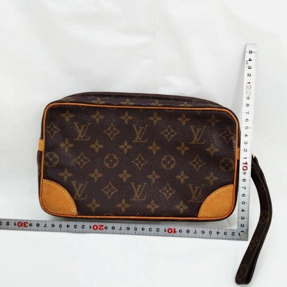 Louis Vuitton LV Clutch Marly Dragonne GM Brown Monogram UNISEX Man or Women - Picture 9 of 11